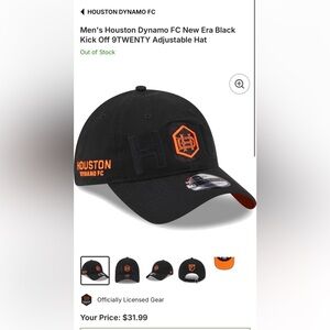 NWT Houston Dynamo
Team 9TWENTY Adjustable NEW ERA Black Orange Cap Hat OSFM